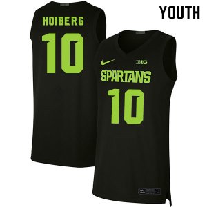 Youth Michigan State Spartans NCAA #10 Jack Hoiberg Black Authentic Nike 2020 Stitched College Basketball Jersey MW32O31NA
